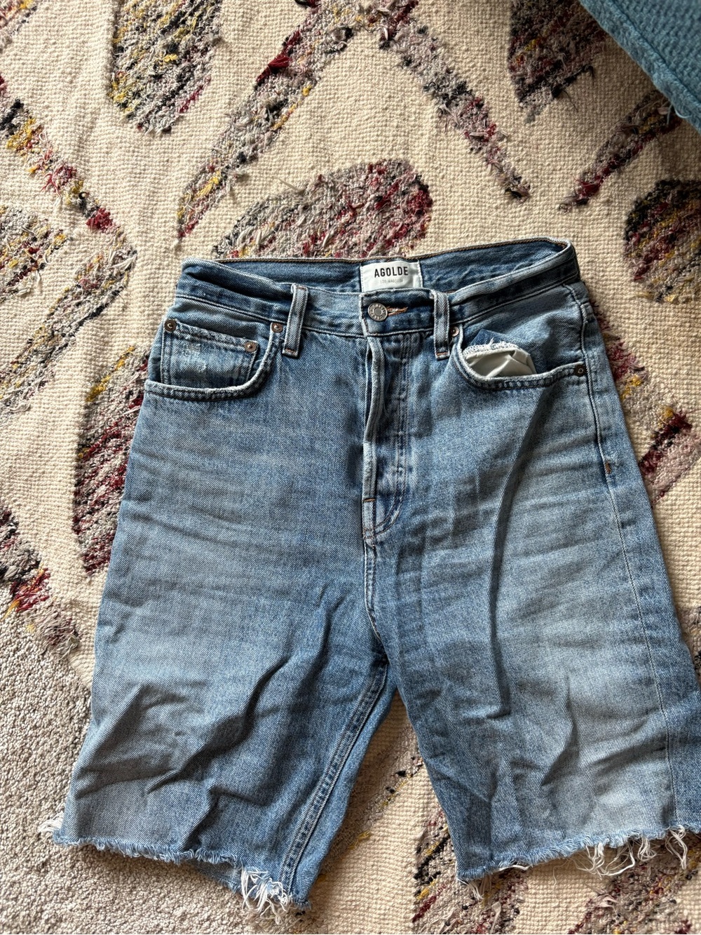 AGOLDE High-Rise Cutoff Denim Shorts - 24 - Picture 5 of 7